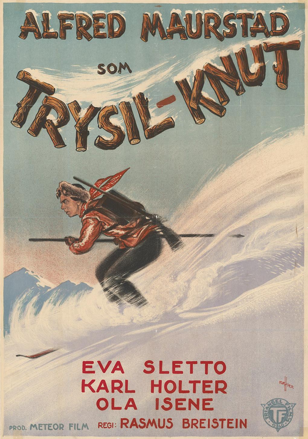 Poster, Trysil-Knut (1942). Artist: Niels Røhder. Copyright: Niels Røhder / BONO 2024.